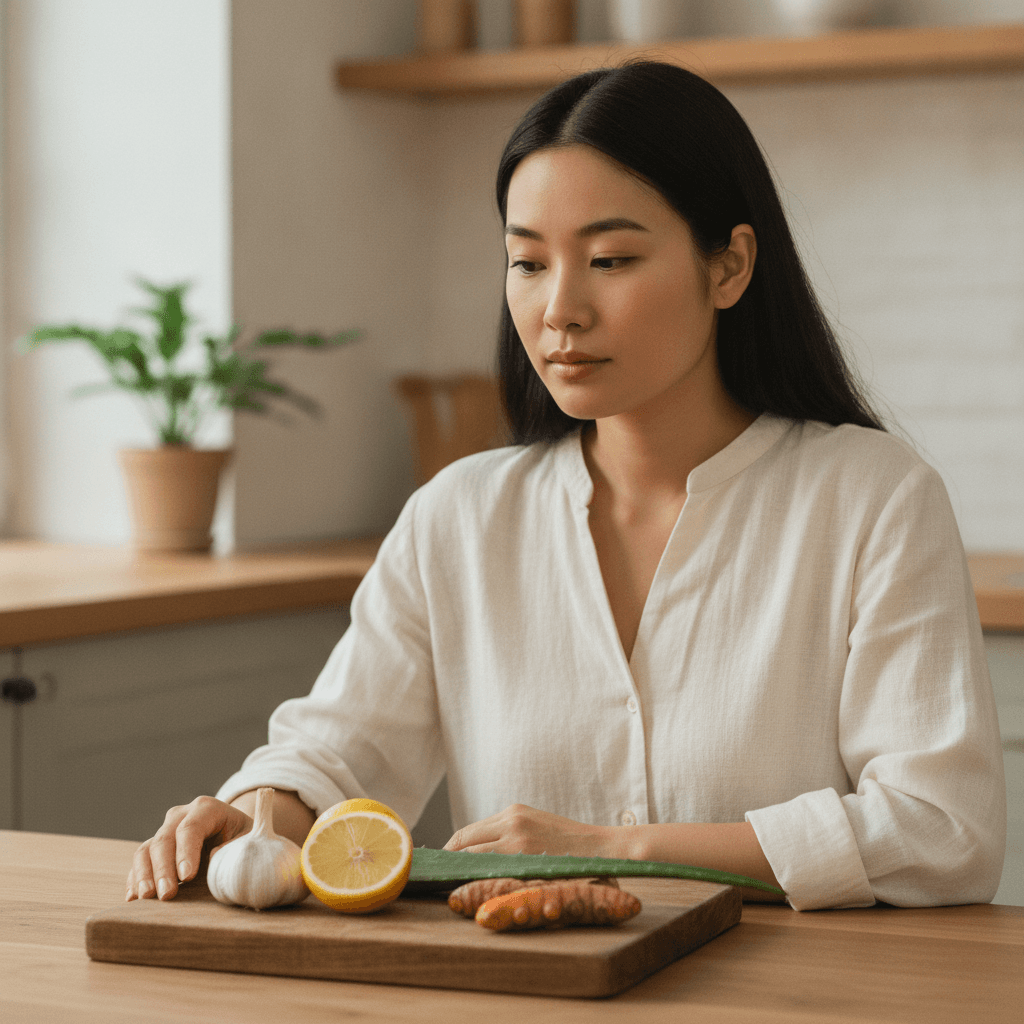 Mẹo dân gian trị mụn: chanh, tỏi, nha đam, nghệ tươi, nước muối — cái nào nên tránh?