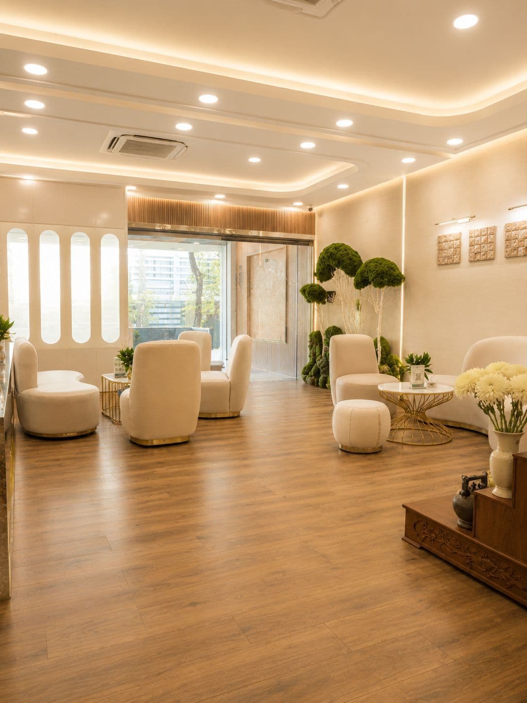 Khu chờ lounge BonBoz Clinic
