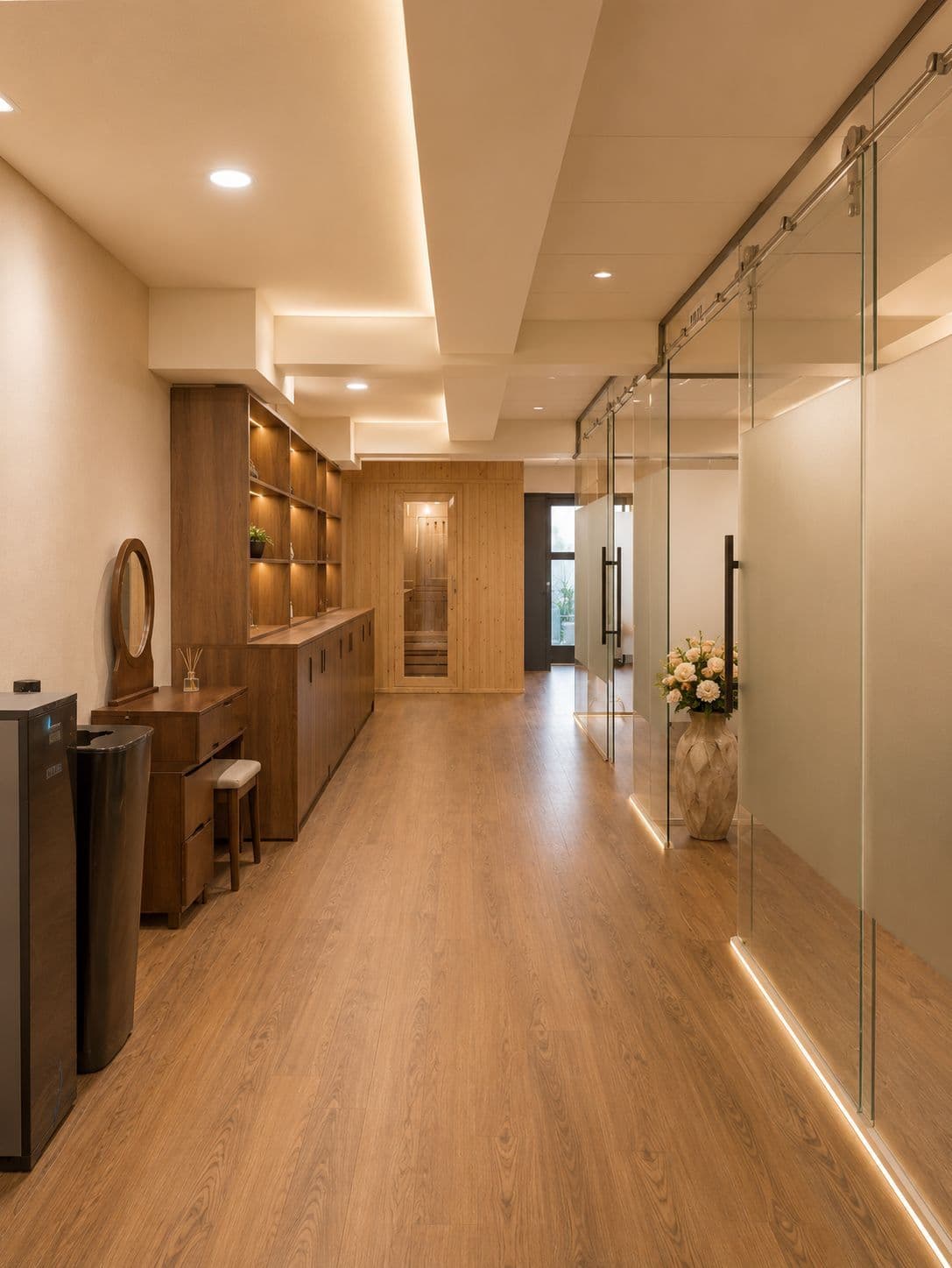 Hành lang lễ tân BonBoz Clinic