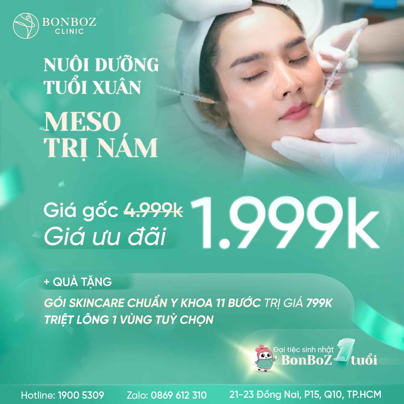 Cấy Meso trị nám, dưỡng sáng da